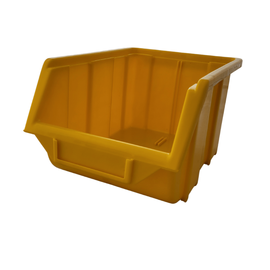Yellow Stackable Plastic Storage Parts Bins (5 sizes), FB0, Filstorage