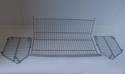 Set of 4 Large Wire Storage Stacking Display Baskets & 8 Dividers, 900mm White Basket Stack Kit, Filstorage