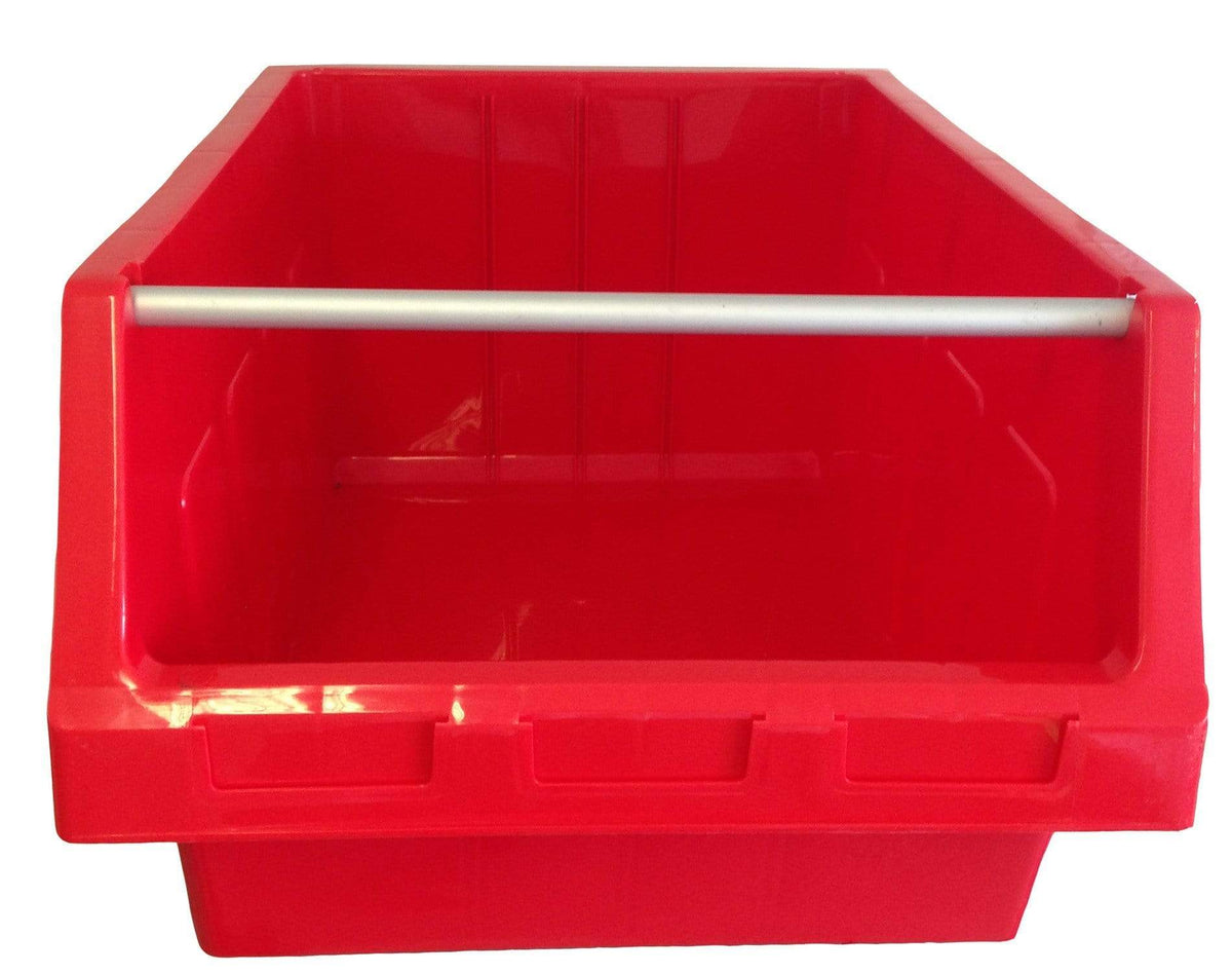 Large Stack & Nest Bin Supra 8 Stacking Storage Bin - RED 300mm H x 425mm W x 600mm D, RED SUPRA 8, Filstorage
