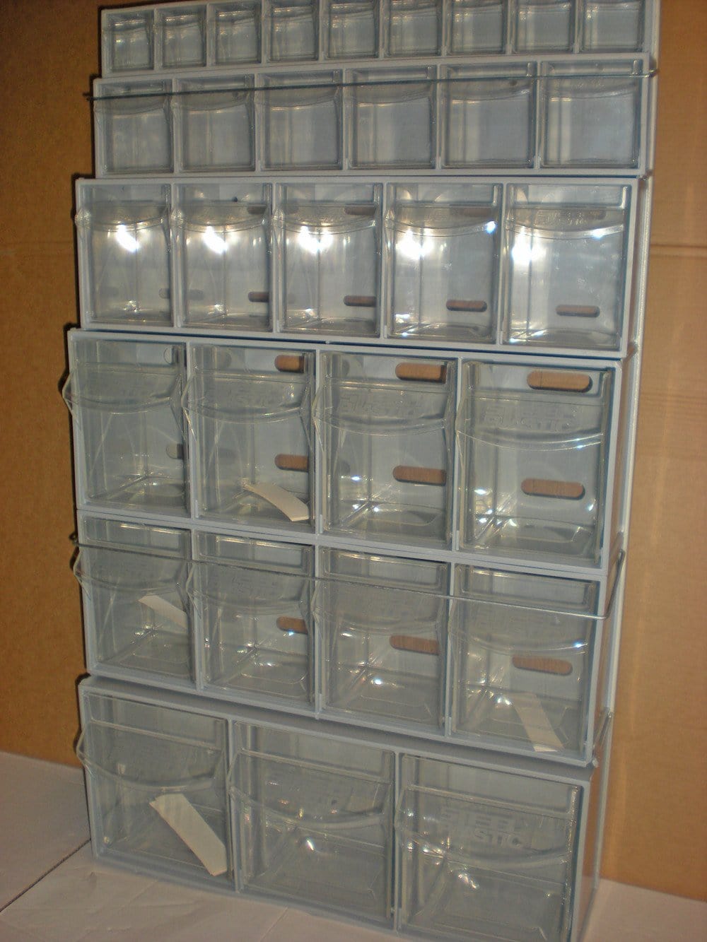 Complete Van Storage Tilt Bin Kit (41 compartments), Tilt Bin Van Kit 41 compartments, Filstorage
