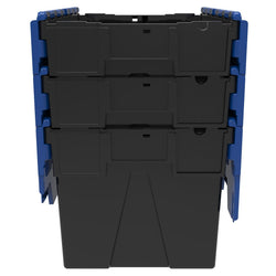 Loadhog Heavy Duty Plastic Storage Container with lid 65 L (Four Colours), Blue / 1, Filstorage