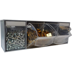 Van Storage Tilt Bin 4 Grey & Locking Bar, View Bin 4 GREY, Filstorage