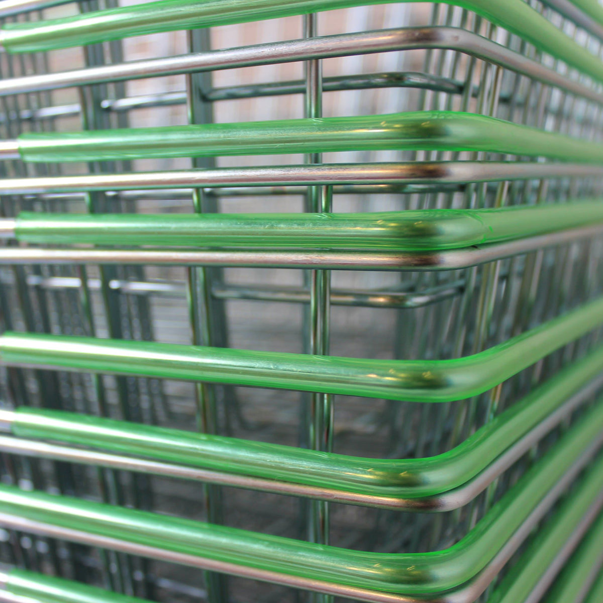 Wire Shopping Baskets with 2 Handles 21L (4 Handle Colours), Black / 1, Filstorage