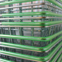 Wire Shopping Baskets with 2 Handles 21L (4 Handle Colours), Black / 1, Filstorage