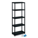 Solid Recycled Plastic Shelving 25kg UDL 5 Levels 1650mm H x 600mm W x 300mm D, 3060S/5, Filstorage