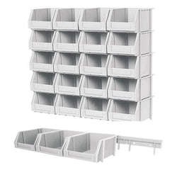 Wall Storage Kit 20 Parts Bins & Rails (PRB205), FB PRB205, Filstorage