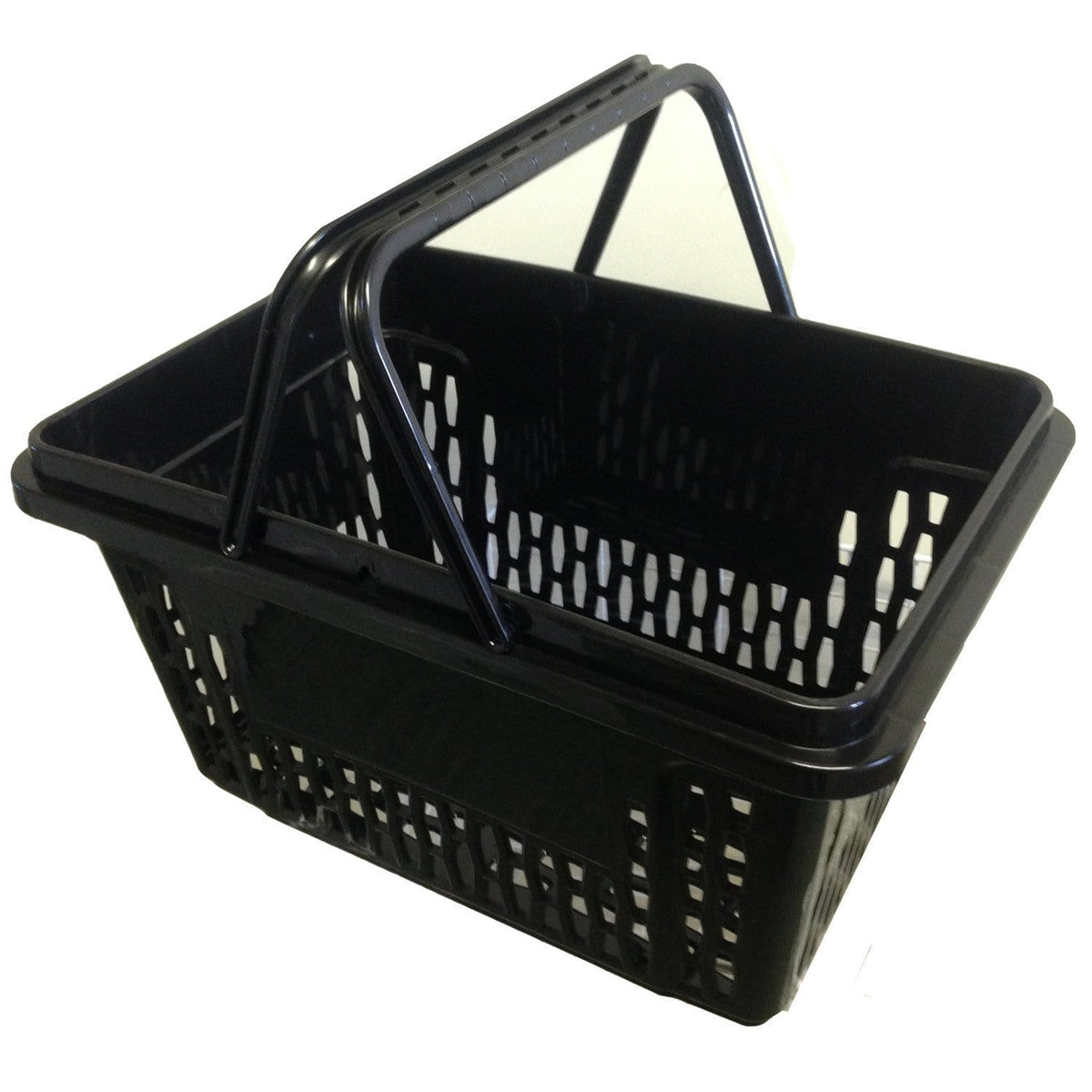 X-Large Black Plastic Shopping Basket (28L), Default Title, Filstorage