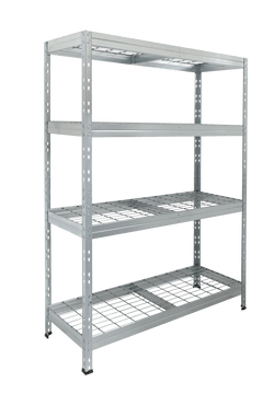 Galvanised Shelving Unit (300kg per level) 1800mm H, 900mm, Filstorage