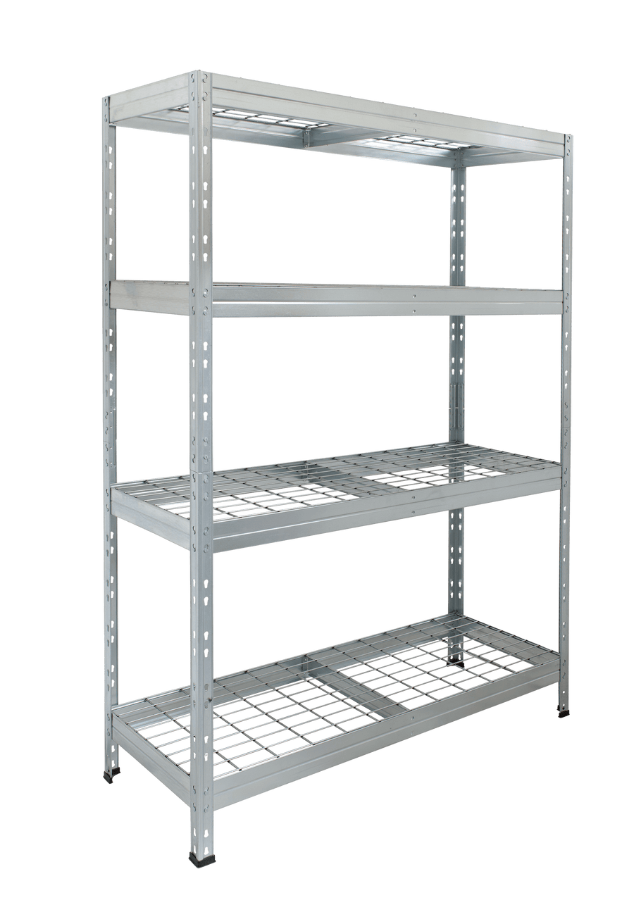 Galvanised Shelving Unit (300kg per level) 1800mm H, 900mm, Filstorage