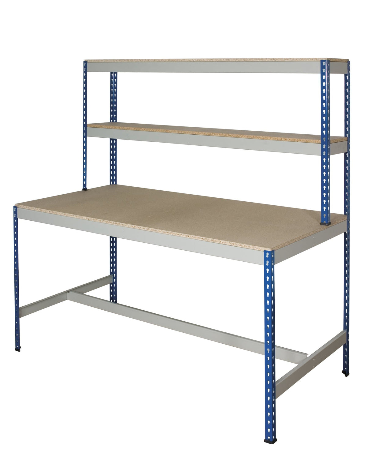 T Bar Workstation Workbench 1830mm H x 915mm D, 915 / Chipboard / Grey/Blue, Filstorage