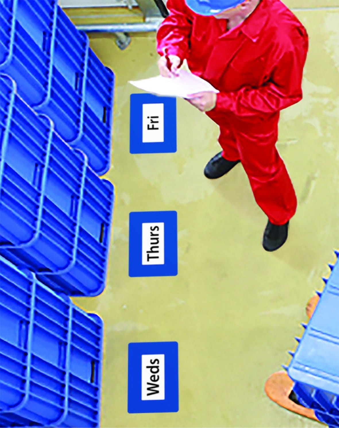 Self Adhesive Floor/Wall Warehouse Sign Frame (DL Size), FFDL - Blue/Pk 10, Filstorage