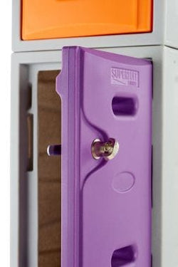 Bundle Offer: 21 x LK2 Plastic Locker 600mm H, 600mm High / Blue / Key Operated Lock, Filstorage