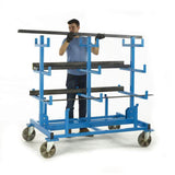 Heavy Duty Mobile Bar Storage Rack 1560mm H x 1600mm W x 1100mm D, 1000kg (2 Support Posts), Filstorage