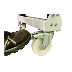 mobile storage longspan shelving rack caster brake