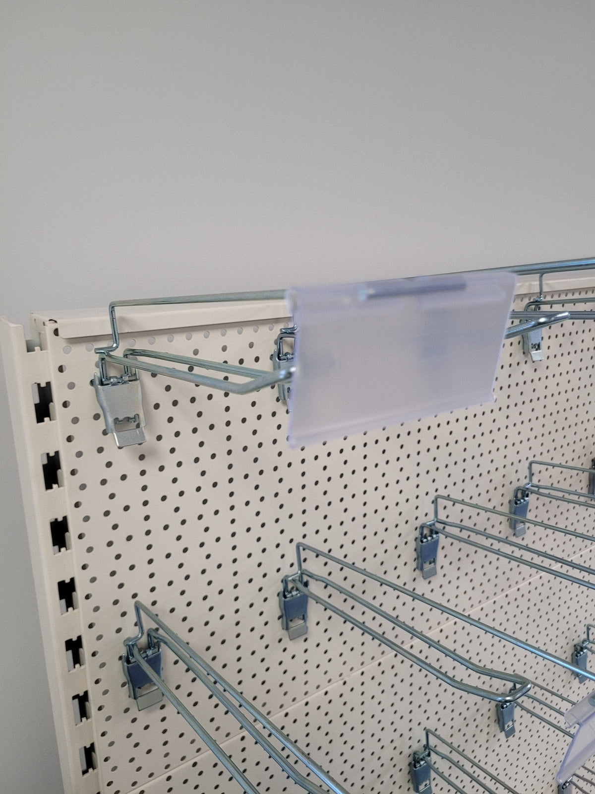 Looped Euro Pegboard Hook with Overarm 10 inch (100 pack)