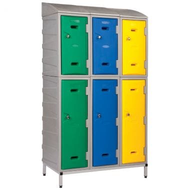 LK1 Plastic Locker 450mm H, 450mm High / Blue / Key Operated Lock, Filstorage