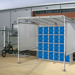 LK2 Plastic Locker 600mm H, 600mm High / Blue / Key Operated Lock, Filstorage