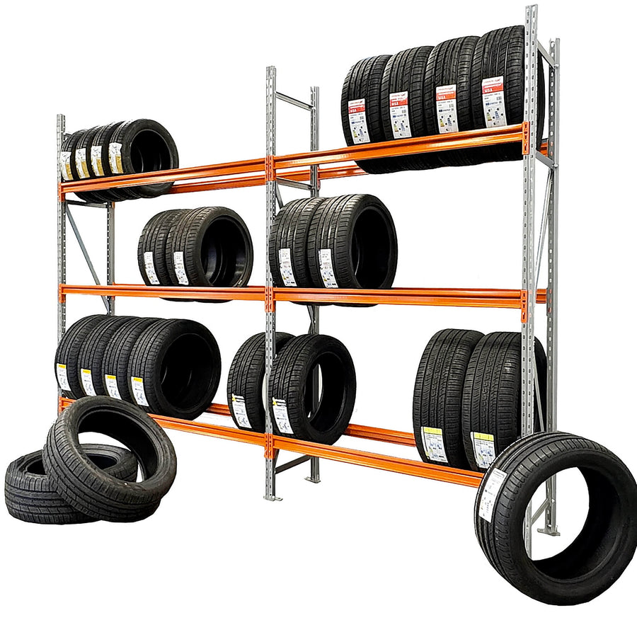 Longspan Tyre Racking Shelving System Starter Bay - Range of Heights, 2m / 1350mm, Filstorage