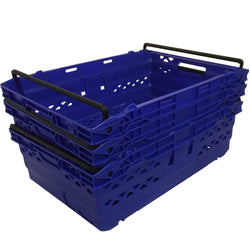 Supermarket Bale Arm Stacking Logistics Crate 35L, Blue, Filstorage